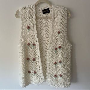 rose knit vest